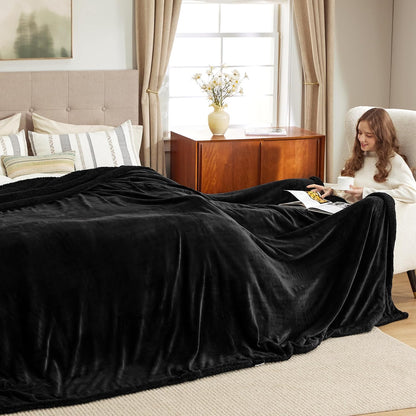 Bedsure GentleSoft Sherpa Fleece Throw Blanket for Couch, Non-Heated, Thick & Warm Cozy Blanket for Winter, Soft Fuzzy Plush Throw Gifts for Women and Men, Grey, 50x60 Inches