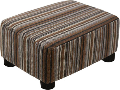 CAROLMADE Small Foot Stool Ottoman Footstool with Legs Under Desk Footrest for Living Room Bedroom and Office,Linen-Grey