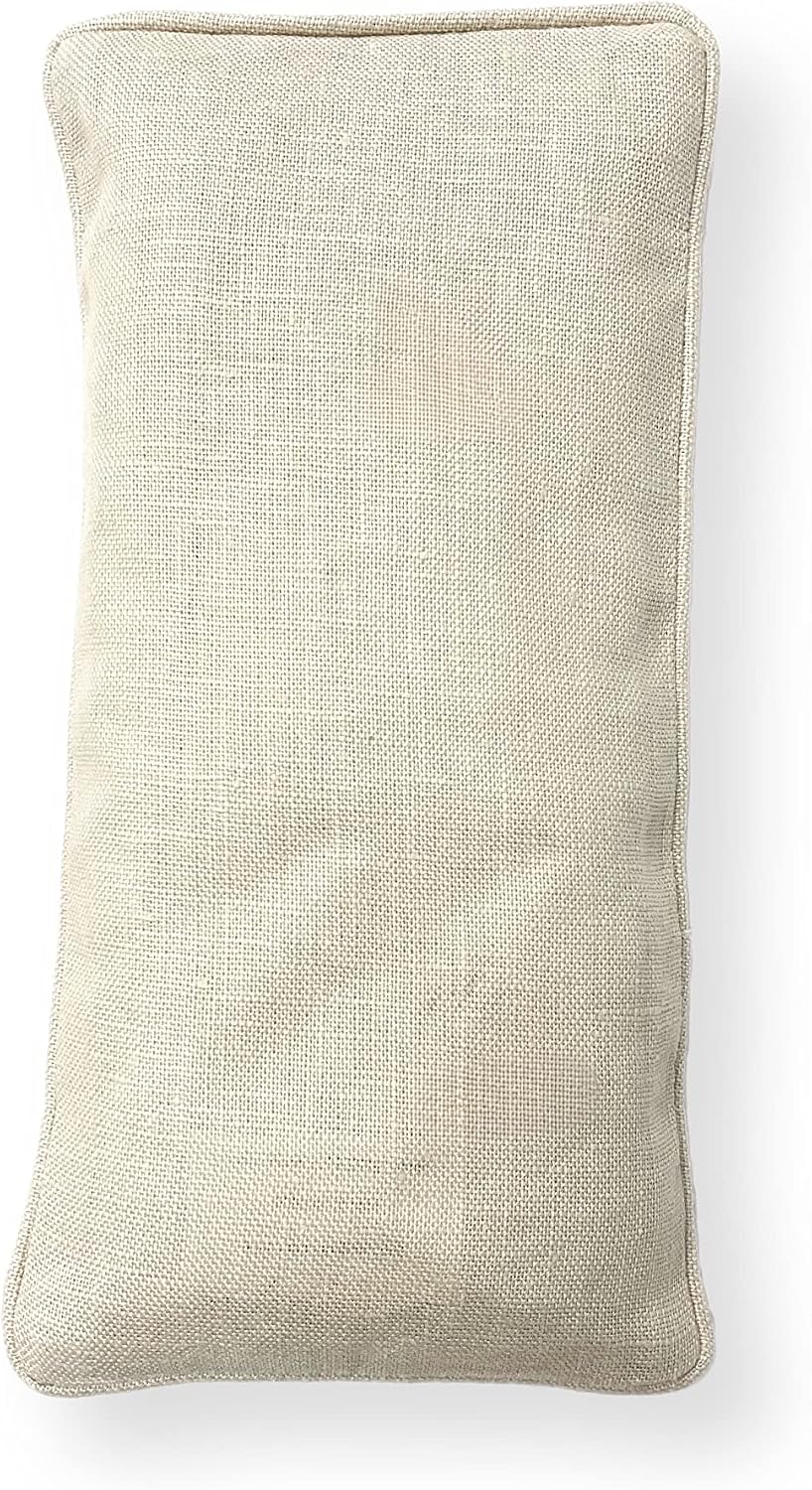 Sacksy Thyme Organic Linen Eye Pillow - Lavender & Flaxseed for Relaxation, Yoga, Stress Relief - Microwavable Heating Pad & Cool Compress - Made in USA - Gifts for Meditation