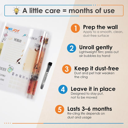 Dry Erase Weekly Calendar, 39.4x16" Weekly Dry Erase Board for Wall