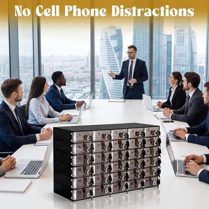 Layhit 20 Slots Cell Phone Locker Box for Classroom, Back to School, Clear