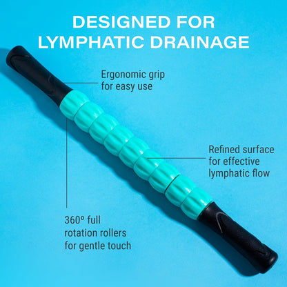 Muscle Roller Lymphatic Drainage Massage Roller Stick - for Myofascial Pain Relief | Post Liposuction & Fibrosis Treatment, Surgery Recovery| Lipo,Tummy Tuck & BBL,Compression Garment, Faja Compatible