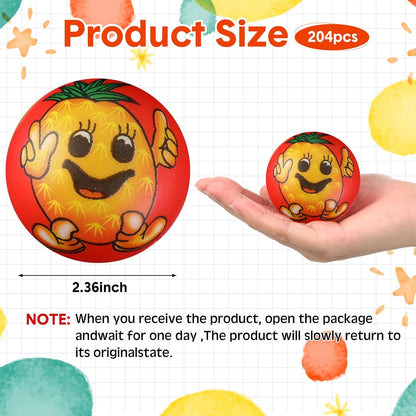 Shappy Mini Foam Balls Bulk 2.5 Inch for Party Favors, 204 Pcs, Stylish