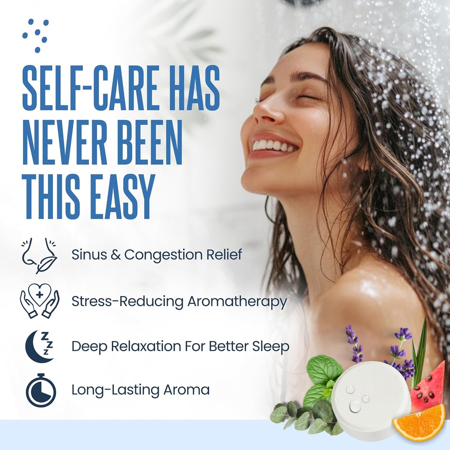 Cleverfy Shower Steamers Aromatherapy Gifts for Women and Men, 18 Tablets