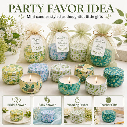 Candles, Scented Candles Gift Set for Women, 8 Pack Fruity Floral Soy Wax Aromatherapy Candles, Travel Tin Candles in Artist Gift Box, Birthday Gifts for Mom, Wife, Sister, Friend, Housewarming