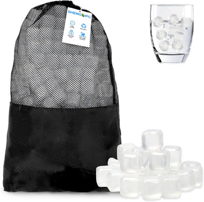 360 Pack Reusable Ice Cubes Refreezable Ice Cubes Without Diluting Reusable Ice Cubes for Drinks Large Pack Ice Cube Frozen BPA Free for Party Bars Ice Bath Camping