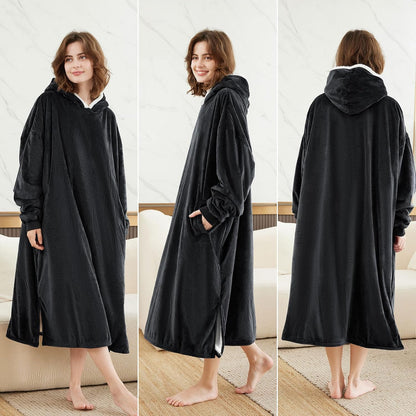 LetsFunny Blanket Hoodie,Oversized Wearable Sherpa Fleece Blanket Sweatshirt,Super Soft Warm Cozy with Giant Pocket,Gifts for Women Men Adults Teenagers, One Size Fits All
