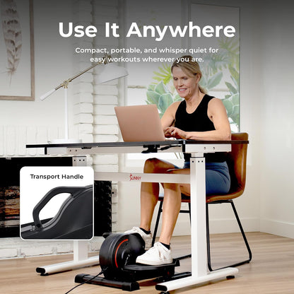 Sunny Health & Fitness Under Desk Pedal Elliptical Machine Leg Exerciser