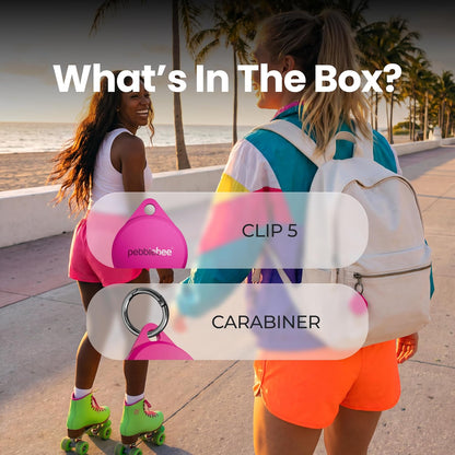 Pebblebee Clip 5 Bluetooth Tracker Tag for Keys & Bags, 130dB Siren