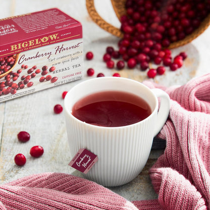 Bigelow Tea Cranberry Harvest Herbal Tea, 18 Count (Pack of 6)