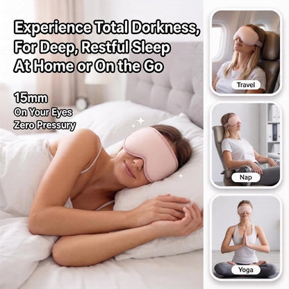 3D Cooling Gel Weighted Eye Mask for Sleeping, 100% Blackout Sleep Mask
