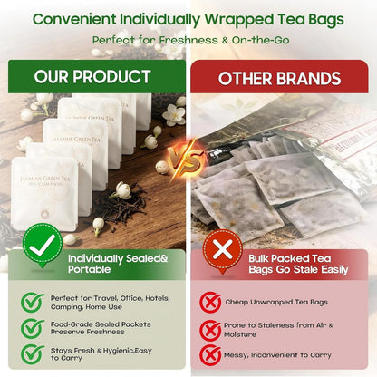 Tea Sampler Variety Pack, Caffeine Free Tea Bags for Women, Hot or Iced