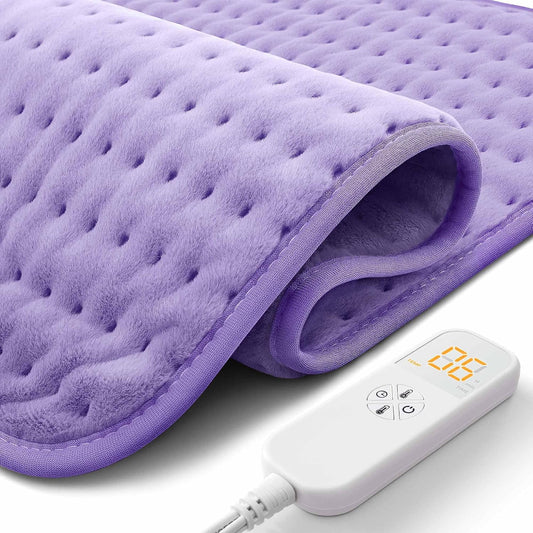 Heating Pad for Back, Neck & Shoulders, Soft Electric Heating Pad with Moist & Dry Heat, Auto-Off, Machine Washable, Birthday Gifts for Women Wife Mom Her
