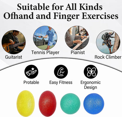 Stress Balls for Adult, Resistance Levels Hand Exercisers for Strength, Hand Strengthening Devices,Squeeze Balls for Hand Therapy,Exercise Squeeze Squishy Wrist Ball, Grip Strength Trainer