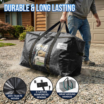 TAILI Blue Extra Large Moving Bags,Storage Bags with Visible Window