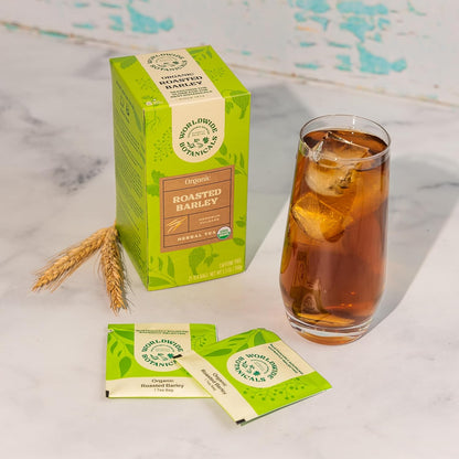 Worldwide Botanicals Organic Lemon Balm Tea, 25 Tea Bags - 50% more herbs with 2.25g per teabag - 100% Pure Lemon Balm Leaves, Kosher