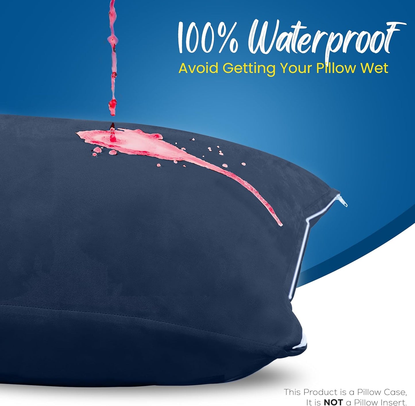 Utopia Bedding Premium 100% Waterproof Pillow Protectors with Zipper Standard Size (Set of 4), Bed Bug and Dust Mite Proof Zippered Pillow Covers, Pillow Encasement Cases, Gray