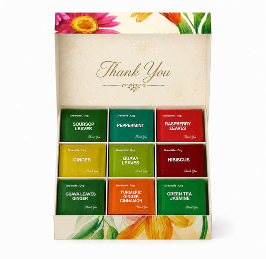Full Seasons Sampler Herbal Tea Variety Pack, 9 Flavors, 90 Tea Bags Per Box. Individually Wrapped Bags, Made with 100% Natural, No Additives. Non-GMO - Glutin free, Sugar free. Boost Immunity & Rich in Antioxidants.