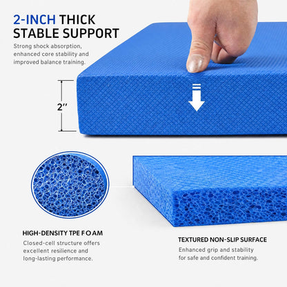 Stability Trainer Pad - Foam Balance Exercise Pad Cushion for Therapy, Yoga, Dancing Balance Training, Pilates,and Fitness