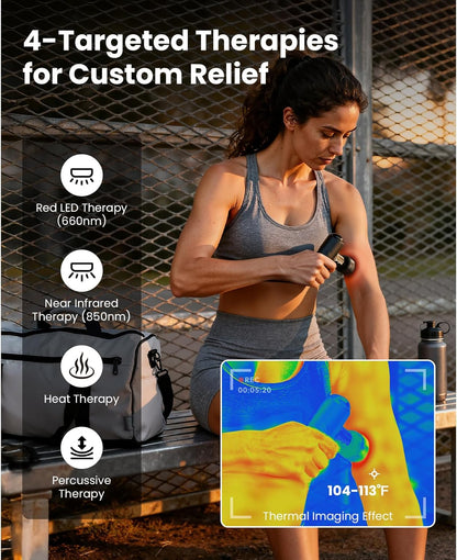 BOB AND BRAD Q2 Pro Mini Massage Gun with Heat and Cold, Pocket-Sized Deep Tissue Massager, HSA Portable Percussion Muscle Massager Gun, Ultra Small & Quiet Muscle Massager, FSA Eligible