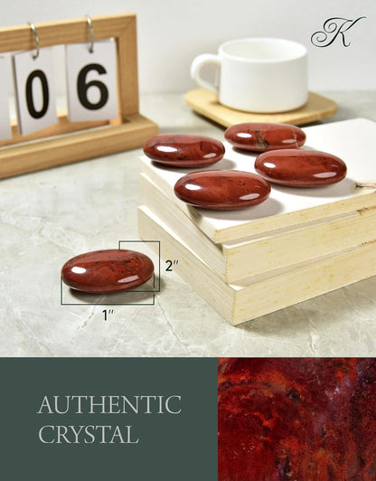 KALIFANO Palm Stone with Healing & Calming Effects - AAA+ Grade High Energy Worry Stone with Information Card - Reiki Crystal Used for Courage (Family Owned and Operated)