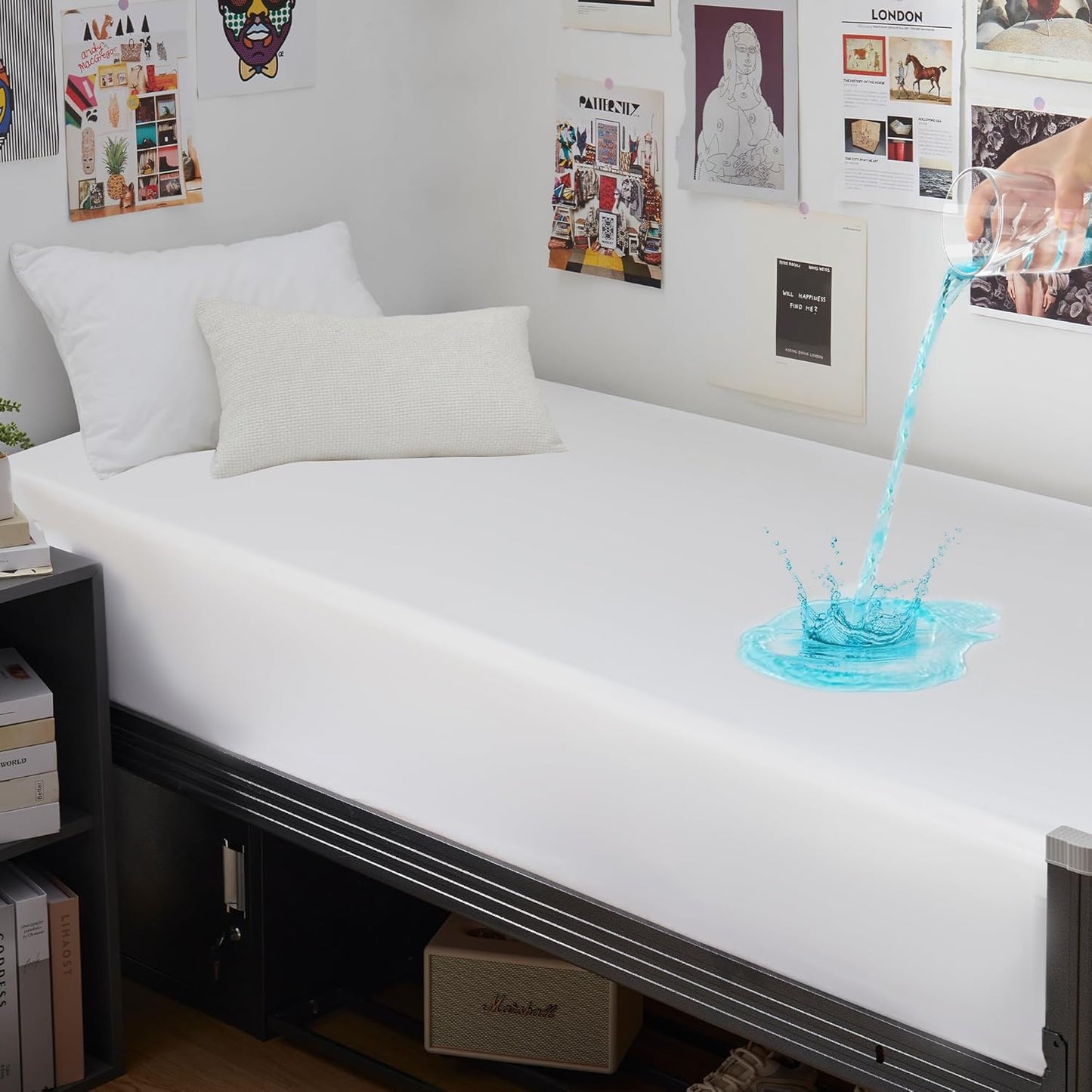 GRT 2 Pack Twin Mattress Protector Waterproof, Breathable & Noiseless Waterproof Mattress Protector Fitted Deep Pocket from 5" to 19", Smooth Twin Mattress Cover Machine Washable