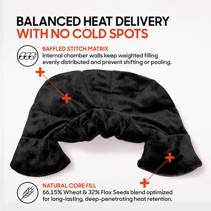 Sharper Image Heated Neck & Shoulder Wrap - Microwavable Warm & Cooling Plush Pad, Scented Aromatherapy (100% Natural Lavender & Herb Spa Blend), Pain Tension Headache Relief Therapy, Gift for Women