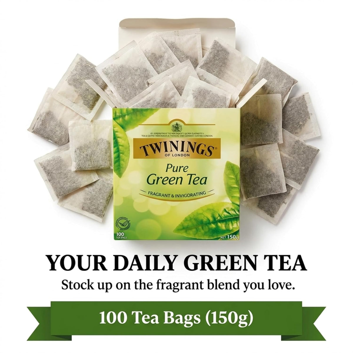Twinings Tea – All Natural, Pure Green Tea Bags – 100 Count
