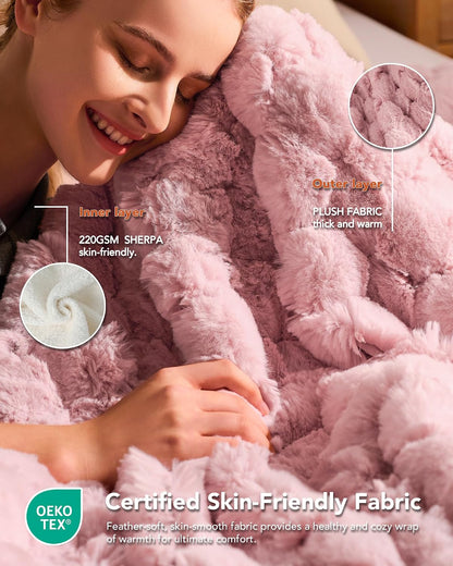 Homemate Electric Heated Blanket Twin - 62"x84" Heating Bed Blankets Throw with 10 Heating Levels 8 Hours Auto Off Fast Heating Over-Heated Protection Ultra Soft Warm Flannel ETL Certified Grey - Colors A