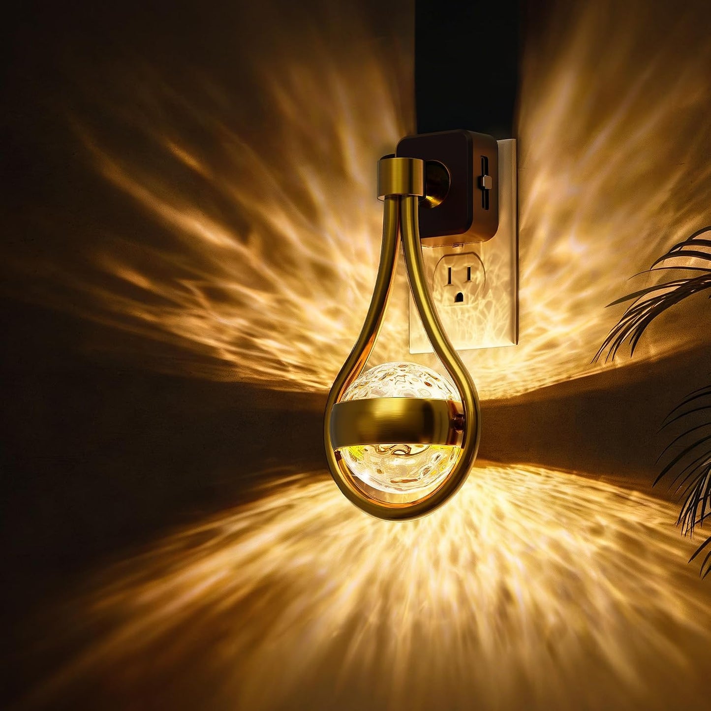 L LOHAS LED Night Lights Plug into wall, Amber Night Light with Adjustable Brightness, Plug in NightLight with Auto Light Sensor, Wall Sconce-Style Design Night Light for Bathroom,Hallway, 2 Pack