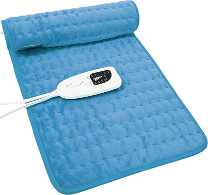 Heating Pad Electric Heat Pad, Hot Heated Pad,Multiple Temp and Timer Settings,Suitable for Shoulders, Neck, arms, Abdomen, Back, Legs, etc. (Silver Gray, 24"X12")