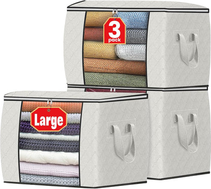 Fab totes Storage Bags for Clothes Blanket Storage Bins with Lids