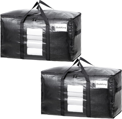 TAILI Blue Extra Large Moving Bags,Storage Bags with Visible Window