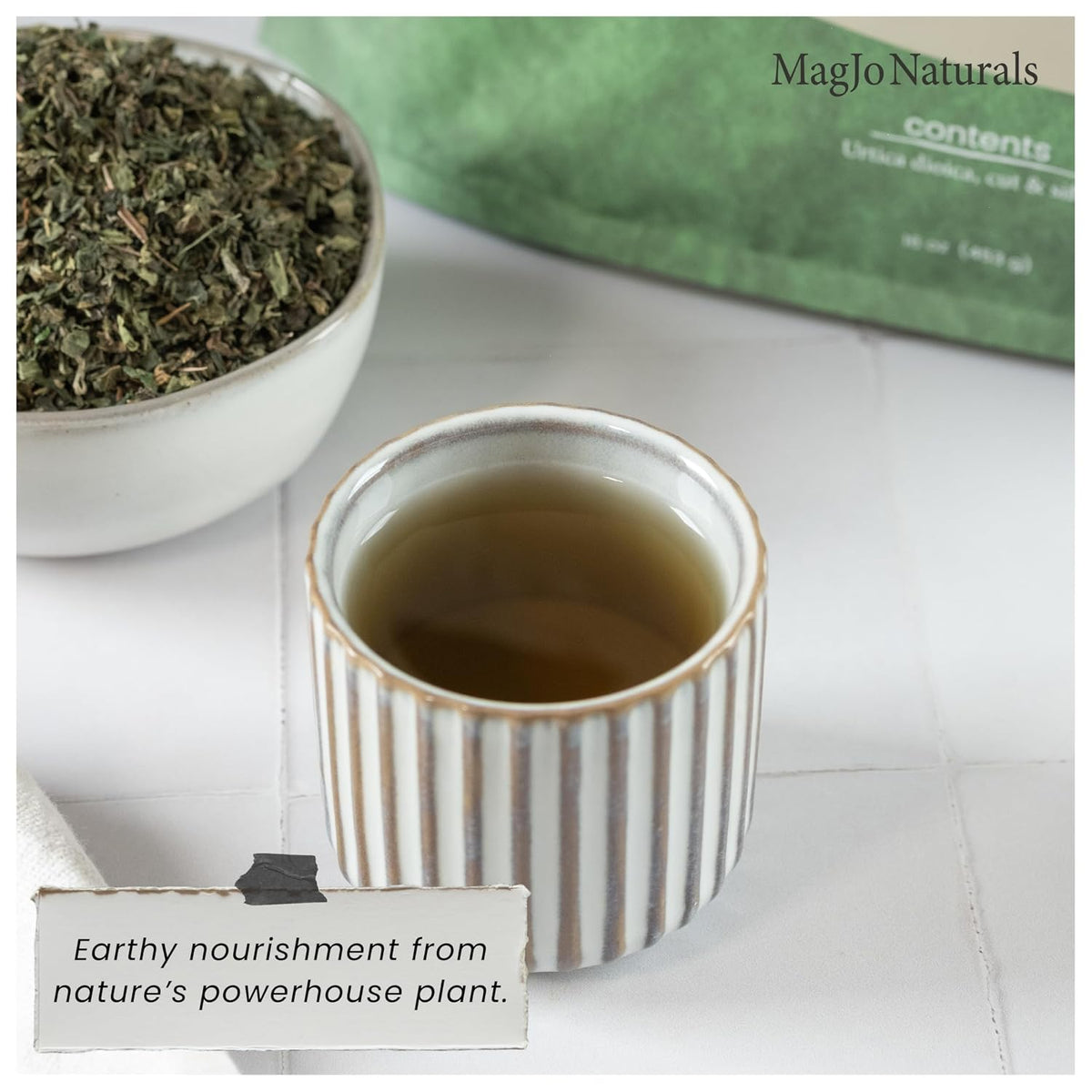 MagJo Naturals Nettle Leaf Tea, 1lb (16Oz) Cut and Sifted: Bulk European Stinging Nettle (Urtica Dioica)
