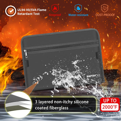 ENGPOW Expanding File Folder,Fireproof 13 Pockets Document Organizer Bag