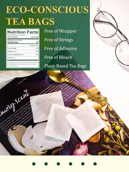 GLDNT Organic Green Tea Bags, Natural Organic Green Tea, Caffeinated, 100ct