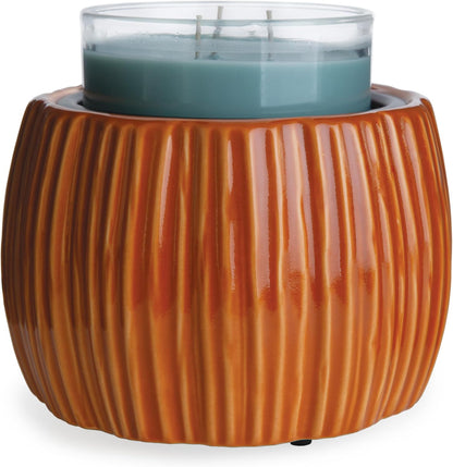 Candle Warmers ETC. Illumination Fragrance Warmer- Light-Up Warmer for Warming Scented Candle Wax Melts and Tarts or to Freshen Room, White Harmony