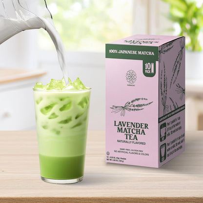 Harmony Premium Japanese Lavender Matcha Tea, 10 Sticks