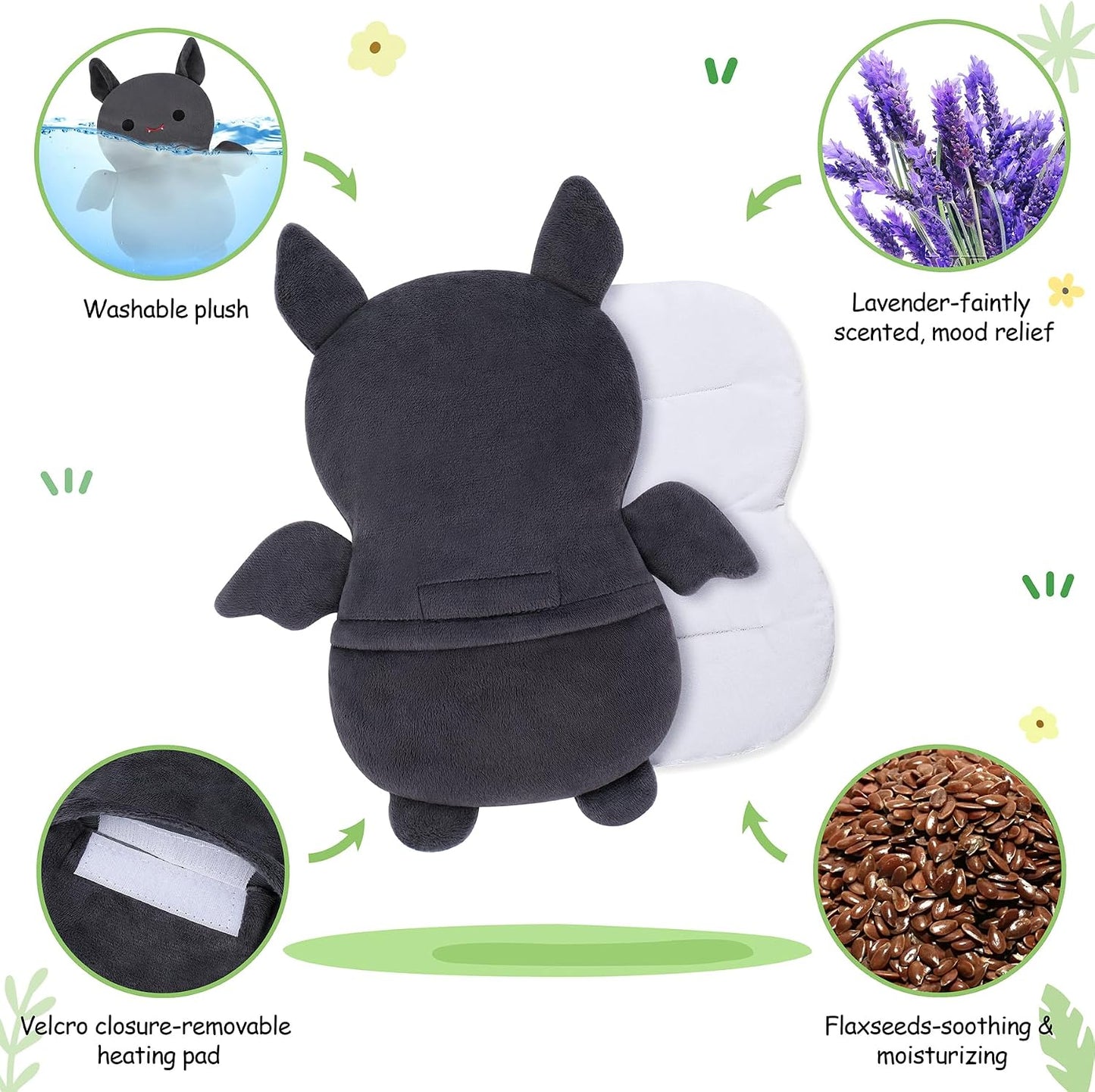 Microwave Heating Pad for Period Cramps,Otter Microwavable Heating Pad for Shoulder Neck Back Knee Pain Relief with Lavender Scented,Cute Otter Plush Toys Heat Pack for Women Kids Birthday