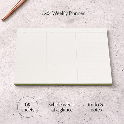 Daily To-Do List Notepad – Desk Pad for Work and Study, Minimal, 8.25x5.85 Inches