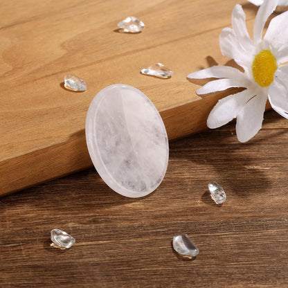 6PCS Thumb Worry Stone for Anxiety Healing Crystals Sets, Hand Carved Crystals and Healing Stones, Meditation Crystal Reiki Natural Relax Palm Stone for Anxiety Therapy Relief