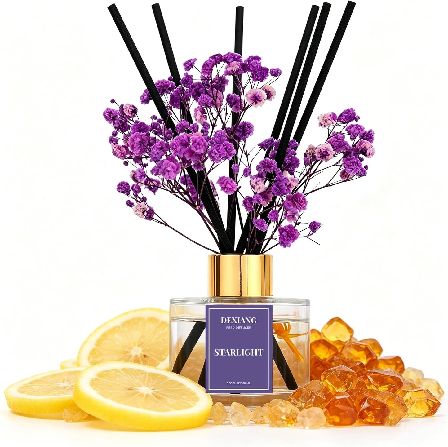 Reed Diffuser Set, Coconut 3.38 fl oz Oil Home Fragrance Bathroom Decor