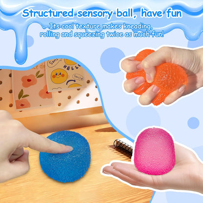 Stress Balls-Gumdrop Squishy Stress for Kids and Adults, Super Solid Squeeze Ball, Sensory for Stress Relief, Birthday, Easter Basket Stuffers and Party Favors (Blue)