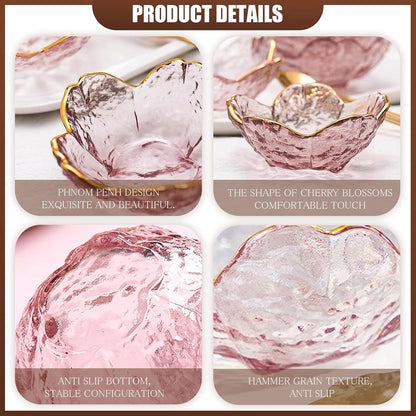 Incense Holder for Sticks and Backflow Incense, Handmade Glass Cherry Blossom Incenses Stick Holder with 9 Incenses Holes Incenses Burner Ash Catcher Ideal for Incense Burning, Home & SPA Decor