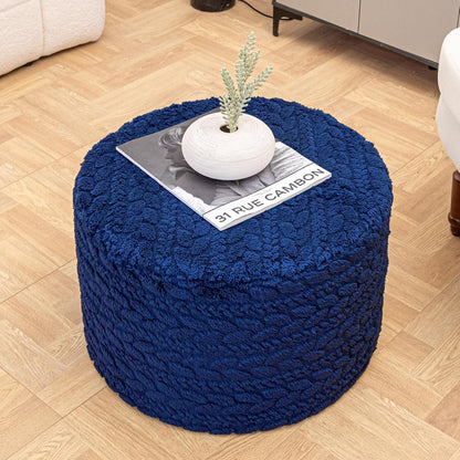 Round Pouf Ottoman 20 x 20 x 14 Inches Boho Poof Home Decor Floor Pouffe Ottoman Foot Rest for Couch Sofa Bean Bag Chairs Living Room Bedroom (Green)