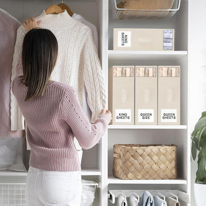 StorageTastic Bed Sheet Closet Organizers and Storage Under Bed Storage