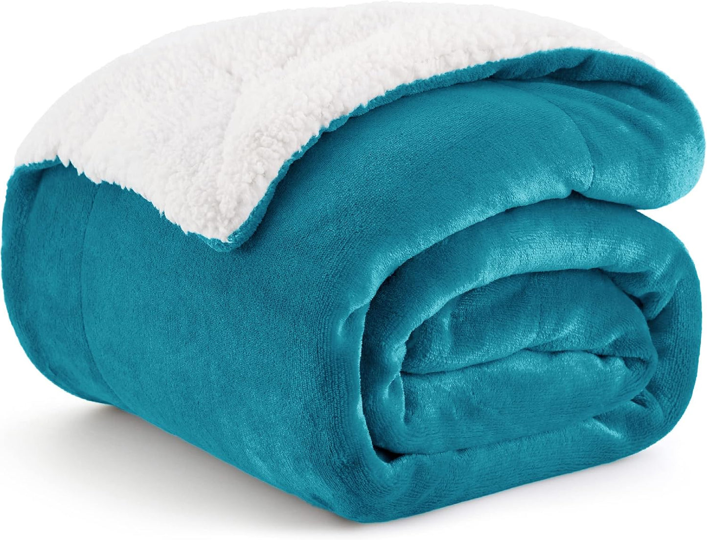 Bedsure GentleSoft Sherpa Fleece Throw Blanket for Couch, Non-Heated, Thick & Warm Cozy Blanket for Winter, Soft Fuzzy Plush Throw Gifts for Women and Men, Grey, 50x60 Inches