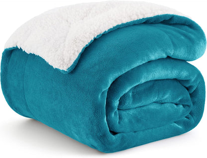 Bedsure GentleSoft Sherpa Fleece Throw Blanket for Couch, Non-Heated, Thick & Warm Cozy Blanket for Winter, Soft Fuzzy Plush Throw Gifts for Women and Men, Grey, 50x60 Inches