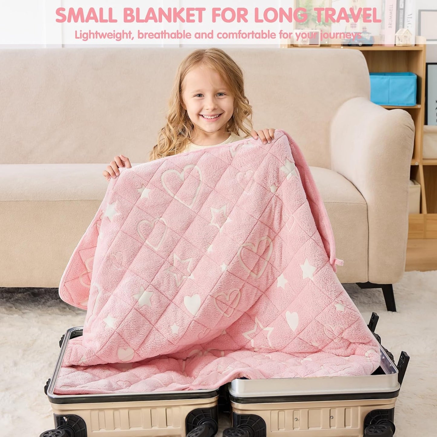 yescool Weighted Lap Pad 2 Pounds Weighted Lap Blanket, Space Plane Small Weighted Blanket, Weighted Throw Blanket Gifts for Travel Indoor Outdoor, 20"x30"