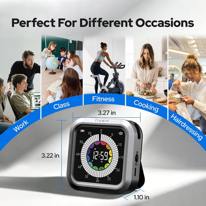 Visual Timer for Kids with Color Display Kitchen Timer 1500mAh Battery